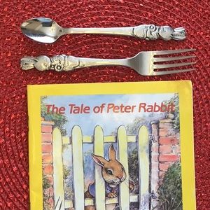 Oneida Peter Rabbit flatware set. Vintage